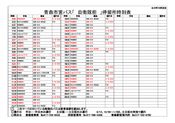 青森市営バス「 自衛隊前 」停留所時刻表