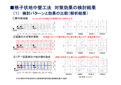 格子状地中壁工法 対策効果の検討結果