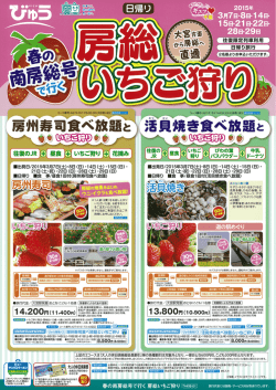 えきねっと（JR東日本）びゅう 春の南房総号で行く 房総いちご狩り