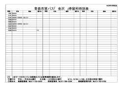 青森市営バス「 金沢 」停留所時刻表