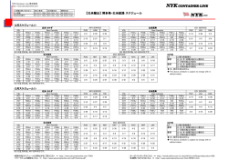 北米西岸・東岸・カナダ - NYK Container Line