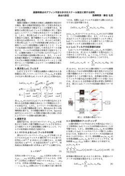 画像特徴点のアフィン不変な多次元スケール推定に関する研究 長谷川昂