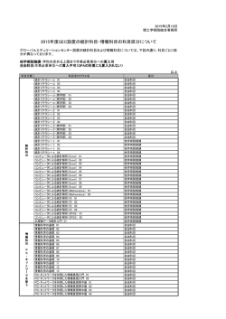 2015年度GEC設置 統計・情報科目一覧
