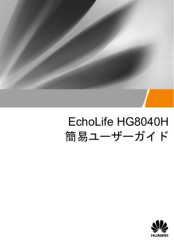簡易ユーザーガイド EchoLife HG8040H
