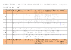 東北教区代祷表 2015年2月