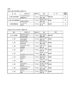 別紙3 受賞者名簿