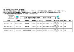 土日・祝日等に開催されるウォーキングイベント