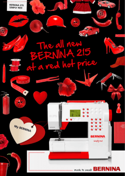 The all new BERNINA 215 at a red hot price