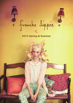 2015 Spring & Summer - franche lippee official homepage