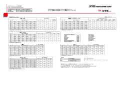 【アジア輸出】 博多発-アジア航路 スケジュール