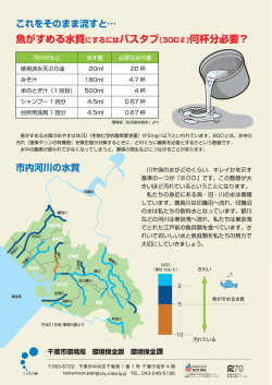 これをそのまま流すと川