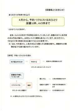 4月 から、 予約 ー リク土ネトはおひとり