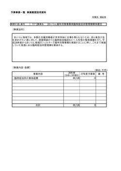 あいりん越年対策事業用臨