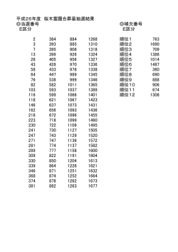 平成26年度 桜木霊園合葬墓抽選結果・E区分（PDF：43KB）