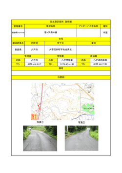 管理番号 種別 市道 都道府県名 市町村 青森県 八戸市 名称 八戸市