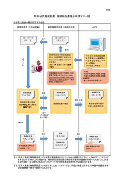 特別研究員奨励費 実績報告書電子申請フロー図