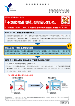 「不燃化推進地域」を指定しました。