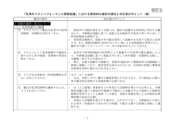 における具体的な検討の視点と対応策のポイント（案）（PDF：201KB）