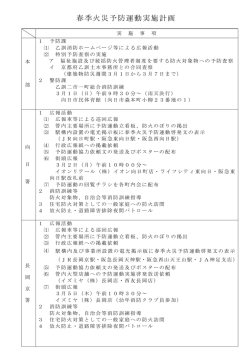 春季火災予防運動実施計画