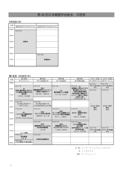第 88 回日本細菌学会総会 日程表