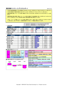 東証指数マンスリーインデックスレポート