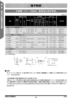 端子形状 - Panasonic