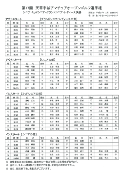 第ー7回 天草宇城アマチュアオープンゴルフ選手権