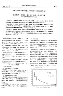 CHEMOTHERAPY Ceftazidimeの 体内動態 と外科領域 におけ る臨床