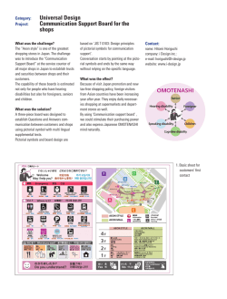 Universal Design Communication Support Board for the shops