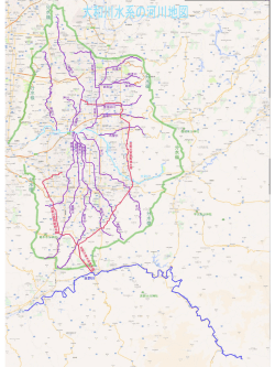 大和川の支流と流水域
