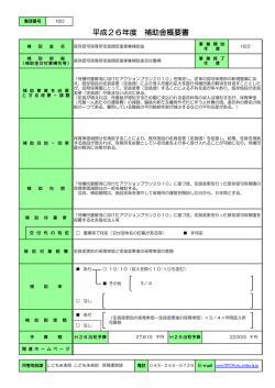 平成26年度 補助金概要書