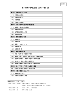 第2次千葉市食育推進計画（仮称）の骨子（案） 今後のスケジュール（予定