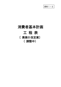 消費者基本計画工程表（素案の改定案）1（PDF形式：196KB）