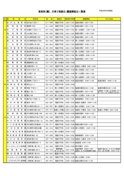 保育所（園）子育て相談日・園庭開放日一覧表参照（PDF：102KB）