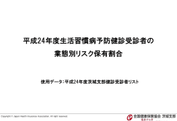 平成24年度生活習慣病予防健診受診者の業態別