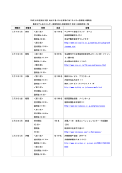 （A類型）公募説明会一覧（pdfファイル）