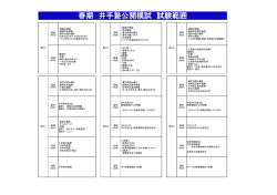 春期 井手塾公開模試 試験範囲