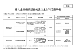 個人企業経済調査結果の主な利活用事例（PDF：91KB）