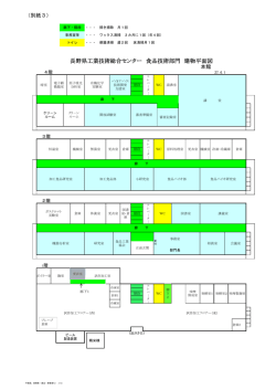 平面図・面積表（食品技術部門）