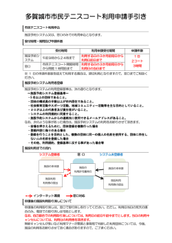 多賀城市市民テニスコート利用申請手引き
