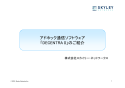 「DECENTRA II」のご紹介 - SKYLEY NETWORKS｜スカイリー