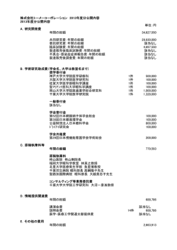 株式会社トーメーコーポレーション 2013年度分公開内容 2013