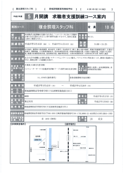 複合調理スタッフ科