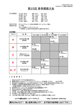 日程 - 日本女子テニス連盟千葉県支部
