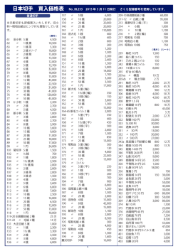 日本切手 買入価格表 No_BL253 2015 年 3 月 11 日発行 さくら型録