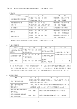 【参考】 神奈川県議会議員選挙足柄下選挙区 主要日程等（予定）