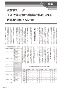 次世代リーダー、 JA改革を担う職員に求められる 戦略 - ja