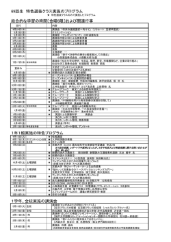 69回生 特色選抜クラス実施のプログラム 総合的な