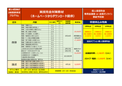 早期申込み特典 実技完全対策教材 （ホームページからダウンロード提供）