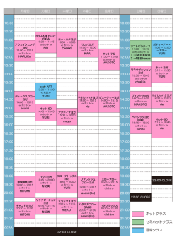 ホットクラス セミホットクラス 通常クラス